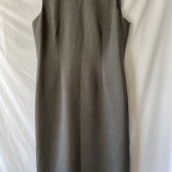 Two Piece Kasper Dress (sz 12) w/ Blazer (sz 14P) in Dark Grey - Picture 2 of 7